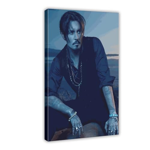 Schauspieler Johnny Depp Poster 17 Leinwand Poster Wandkunst Dekor Druck Bild Gemälde für Wohnzimmer Schlafzimmer Dekoration Rahmenstil 60 x 90 cm Schauspieler Johnny Depp Poster 17 Leinwand Poster Wandkunst Dekor Druck Bild Gemälde für Wohnzimmer Schlafzimmer Dekoration Rahmenstil 60 x 90 cm von FrySky