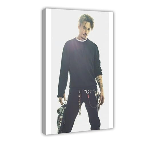 Schauspieler Johnny Depp Poster 5 Leinwand Poster Wandkunst Dekor Druck Bild Gemälde für Wohnzimmer Schlafzimmer Dekoration Rahmenstil 20 x 30 cm von FrySky