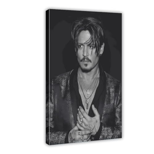 Schauspieler Johnny Depp Poster 7 Leinwand Poster Wandkunst Dekor Druck Bild Gemälde für Wohnzimmer Schlafzimmer Dekoration Rahmenstil 40 x 60 cm von FrySky