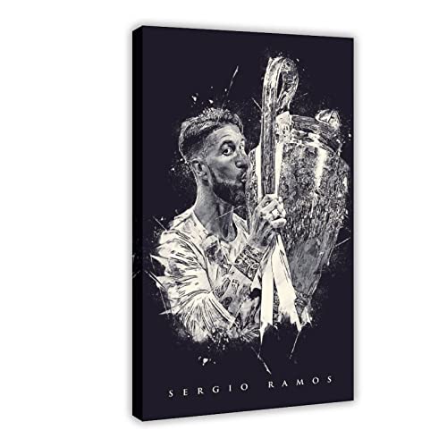 Sergio Ramos Fußballspieler-Poster, 7 Leinwand-Poster, Wandkunst, Dekor, Bild, Gemälde für Wohnzimmer, Schlafzimmer, Dekoration, Rahmen-Stil, 60 x 90 cm Sergio Ramos Fußballspieler-Poster, 7 Leinwand-Poster, Wandkunst, Dekor, Bild, Gemälde für Wohnzimmer, Schlafzimmer, Dekoration, Rahmen-Stil, 60 x 90 cm von FrySky