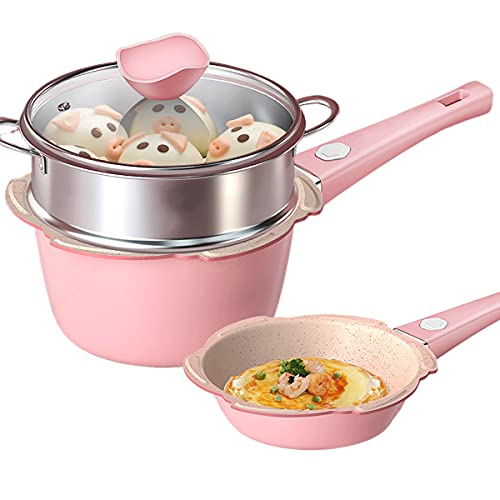 Antihaft-Bratpfanne Schmiedeeisen mit Dampfgarer und Glasdeckel Kochtopf Kind Baby Milchtopf Nahrungsergänzungstopf Antihaft-Bratpfanne Schmiedeeisen mit Dampfgarer und Glasdeckel Kochtopf Kind Baby Milchtopf Nahrungsergänzungstopf von Frying pan