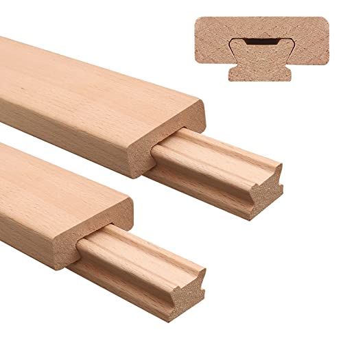 2 x Holz-Schubladenschienen, 35 cm, klassische Holz-Mittelmontage, Führungsschiene (35 cm) von Frylr
