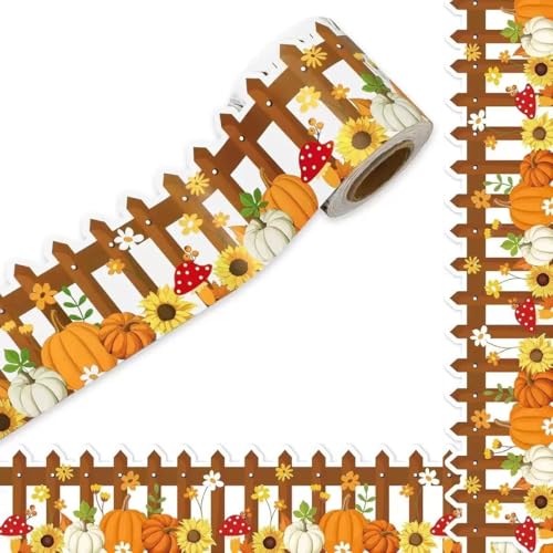 Pinnwand-Bordüre mit Kürbismuster, für Klassenzimmer, Schule, Büro, Kreidetafel, Pinnwand, Wand, Fenster, Tür, Dekoration von Fryotey