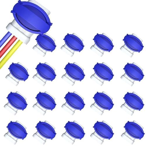 20 Stück Mähroboter Kabelverbinder, Rasenroboter Kabelverbinder, Rasenmäher Automower Kabel Verbinder, 314 Wasserdicht Kabelklemme für Begrenzungskabel Reparaturset Kabelenden Quetschverbinder von Frypay