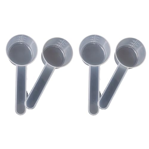 4Stück Messlöffel Set, Dosierlöffel 50ml Messlöffel Gramm Transparent mit Skala Scoop für Backen Küche, Dosier-löffel für Kaffee Waschpulver Dosierer Proteinpulver von Frypay