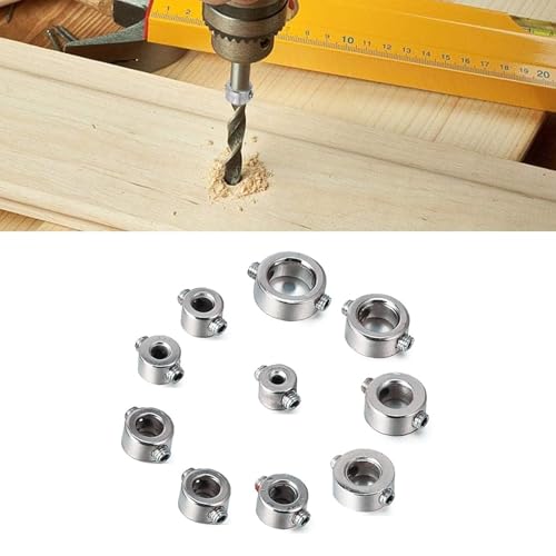 9 Stück Bohrer Tiefenanschlag, 3-12mm Dübelbohrer Bohrer Ring Locator für bohrer Präziser Bohrtiefenbegrenzer holzdübel set als Tiefenstopp bohrer Bohrarbeiten von Frypay