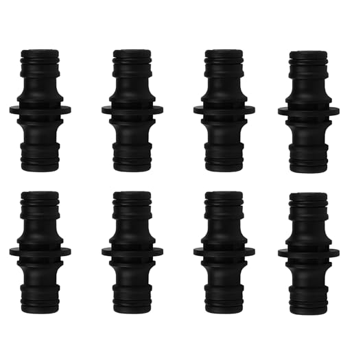 Frypay Gartenschlauch-Verbindungsstück Set, 8 Stück Zweiseitige Kupplung, 5 cm Länge, Schwarz Frypay Gartenschlauch-Verbindungsstück Set, 8 Stück Zweiseitige Kupplung, 5 cm Länge, Schwarz von Frypay