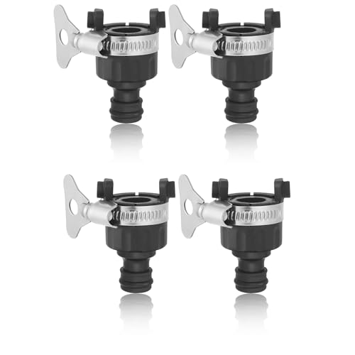 Frypay Universal Wasserhahn Adapter Set, 16mm Schlauchanschluss, 4 Stück, für Garten, Küche und Bad von Frypay