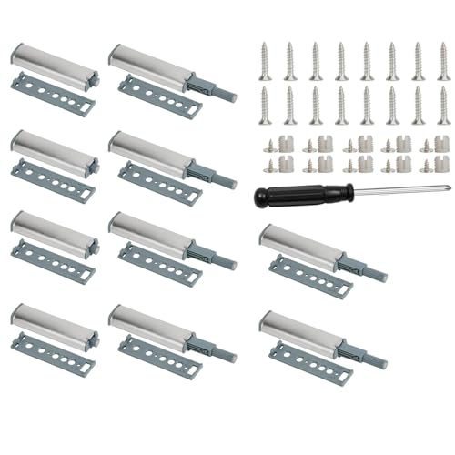 Push to Open Türöffner Set, 10 Stück Magnetisch Drucktüröffner, Schranktür Dämpfer mit Montage-Set, 7,9 cm Push to Open Türöffner Set, 10 Stück Magnetisch Drucktüröffner, Schranktür Dämpfer mit Montage-Set, 7,9 cm von Frypay