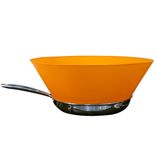 Frywall 10 - Ultimativer Spritzschutz Fit pans with inside diameter of 9.5" - 10.25" orange von Frywall