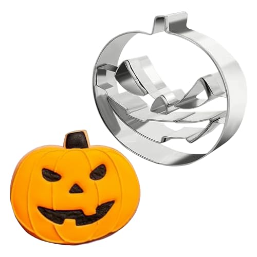 Fsahiuf 1 Stück Halloween Kürbis Linzer Ausstecher 7cm für Kinder Erwachsene von Fsahiuf