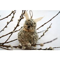 Weidenkätzchen Osterhase Ornament Natürlich Ostern Frühling Ornament-Kaninchen, Dekorative Ostern-Rustic Spring Wedding, Natürliche Dekoration von FuFlunsandWoxy