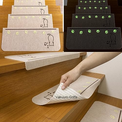 Stufenmatten Leuchtend Treppenstufenauflage Stufenmatten Zuschneidbar Vacuum Tech Selbstklebend Fussmatten Treppenstufen Innen Beige 4 Stück 55 x 21 cm mit 4 cm Blending Stufenmatten Leuchtend Treppenstufenauflage Stufenmatten Zuschneidbar Vacuum Tech Selbstklebend Fussmatten Treppenstufen Innen Beige 4 Stück 55 x 21 cm mit 4 cm Blending von FuKuEn
