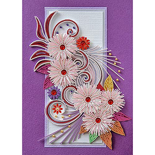 5D DIY Diamond Painting Blumen und Pflanzen Teilbohrer spezielle Form Bohrer Diamant Malerei Quilling Papiermalerei (M) von FuMeiJiaJiaJu