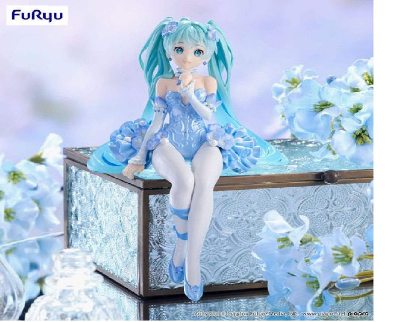 FuRyu Dekofigur Hatsune Miku Noodle Stopper Flower Fairy Nemophila Pail Blue Color von FuRyu
