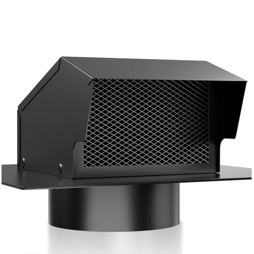 Fuairmee Abnehmbare Dachlüftungen, 20.3 cm Dachtrockner Entlüftung für Häuser, Edelstahl Auspuffdachentlüftungskappe für Lüftungssystem Schwarz Fuairmee Abnehmbare Dachlüftungen, 20.3 cm Dachtrockner Entlüftung für Häuser, Edelstahl Auspuffdachentlüftungskappe für Lüftungssystem Schwarz von Fuairmee