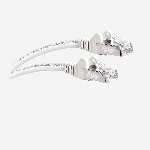 Fuba 3m CAT6a Netzwerkkabel weiß - Patchkabel Ethernetkabel S/FTP PIMF Schirmung - CAT-6 RJ45 Gigabit LAN 10 Gbit/s (DSL Switch Router Patchpanel Internet Radio TV Streaming Spielekonsole) von Fuba