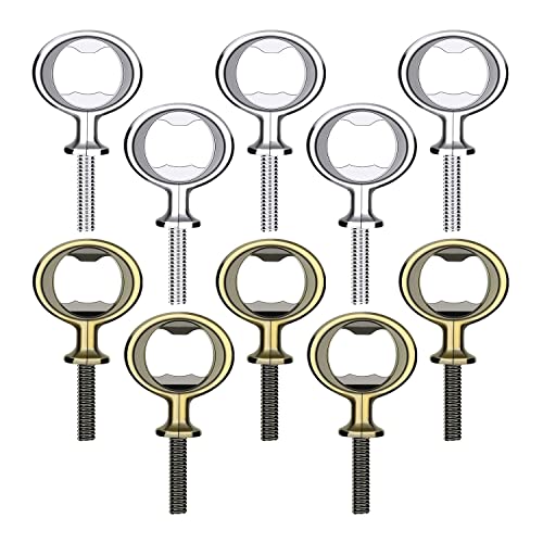 Fubdnefvo 10 StüCk FlaschenöFfner-Rohling, DIY-BierflaschenöFfner, Flacher FlaschenöFfner-Einsatz Aus Edelstahl, Kit für BieröFfner-Hardware von Fubdnefvo