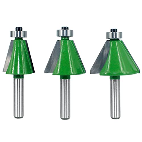 Fubdnefvo 3-Tlg. 15 Grad 22,5 Grad 30 Grad Kegelmesser Kegelmesser Holzbearbeitungs-FräSer-Set von Fubdnefvo