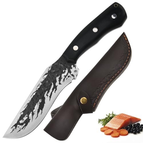Fubinaty Kochmesser Handgefertigte geschmiedete Küchenmesser Full Tang High Carbon Steel Home und Outdoor-Kochmesser mit Scheide BBQ Messer zum Schneiden von Fleisch Gemüse Obst Fubinaty Kochmesser Handgefertigte geschmiedete Küchenmesser Full Tang High Carbon Steel Home und Outdoor-Kochmesser mit Scheide BBQ Messer zum Schneiden von Fleisch Gemüse Obst von Fubinaty