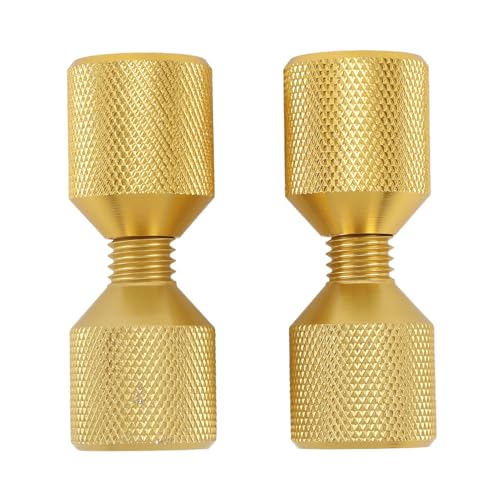 2pcs 2 Hole Flange Alignment Pins Aluminium 1‑1/8in Flange Double Hole Pins Set for 0.5 to 14in 150LB Flanges Golden von Fuchooky