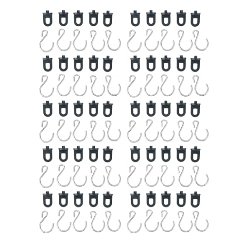 50pcs Greenhouse Plant Hook Outdoor Plant Hook Greenhouse Hanging Clip for Insulation Netting Shading Garden von Fuchooky