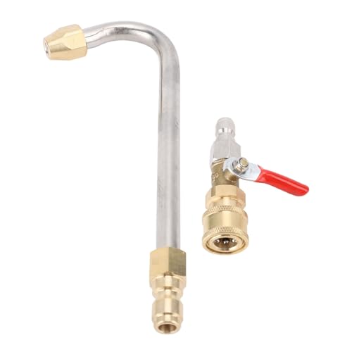 Curved Pressure Washer Extension Wand with Ball Valve 1/4 Inch Connector Power Washer Gutter Cleaner Attachment Rod (90°) von Fuchooky