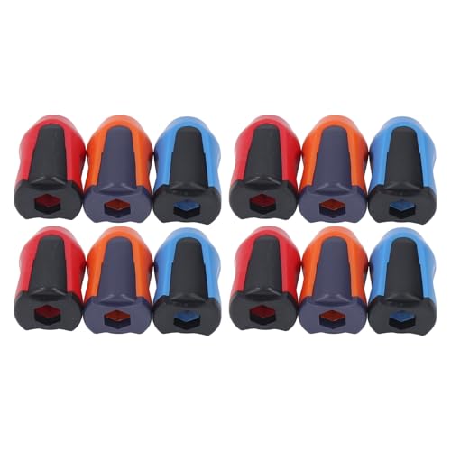 Fuchooky 12PCS Magnetische Schrauben ringe ABS Kunststoff Magnet Saug-Bit halter für Hex Schrauben dreher Bits Rot Gelb Blau von Fuchooky
