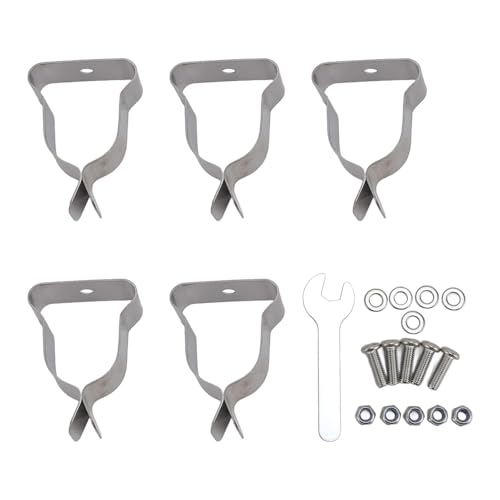 Fuchooky Hochleistungszink geplattter Stahlfenster Well Cover Clamp Kit 5 -Pack - Alle Wetterfeder mit Schraubenschlüssel für Metall- und Kunststoffabdeckungen Fuchooky Hochleistungszink geplattter Stahlfenster Well Cover Clamp Kit 5 -Pack - Alle Wetterfeder mit Schraubenschlüssel für Metall- und Kunststoffabdeckungen von Fuchooky