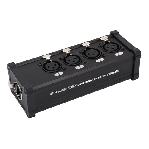 Fuchooky XLR -Kabelbox Extender 4 Kanal weiblicher Beleuchtungskonvertierung Digitales Multi -Netzwerk XLR -Kabel -Kabel -Kabel -Extender von Fuchooky