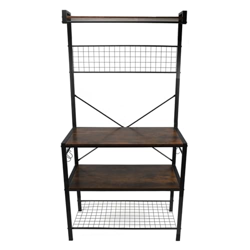 Layered Organizer Regal Metall Frame Storage Regal Regal Unit Multi -Layer -Organizer Ständer für Mikrowellenofen -Haushaltsgeräte von Fuchooky