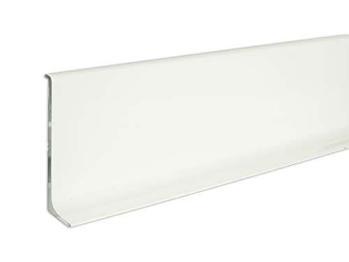 2,5 m Meter - Höhe: 60 mm FUCHS Sockelleiste Aluminium Weiß matt pulverbeschichtet von Fuchs Design