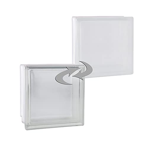 4 Stück Fuchs Design Glassteine Riva Weiß 19x19x10 cm - F30 (Brandschutz) von Fuchs Design
