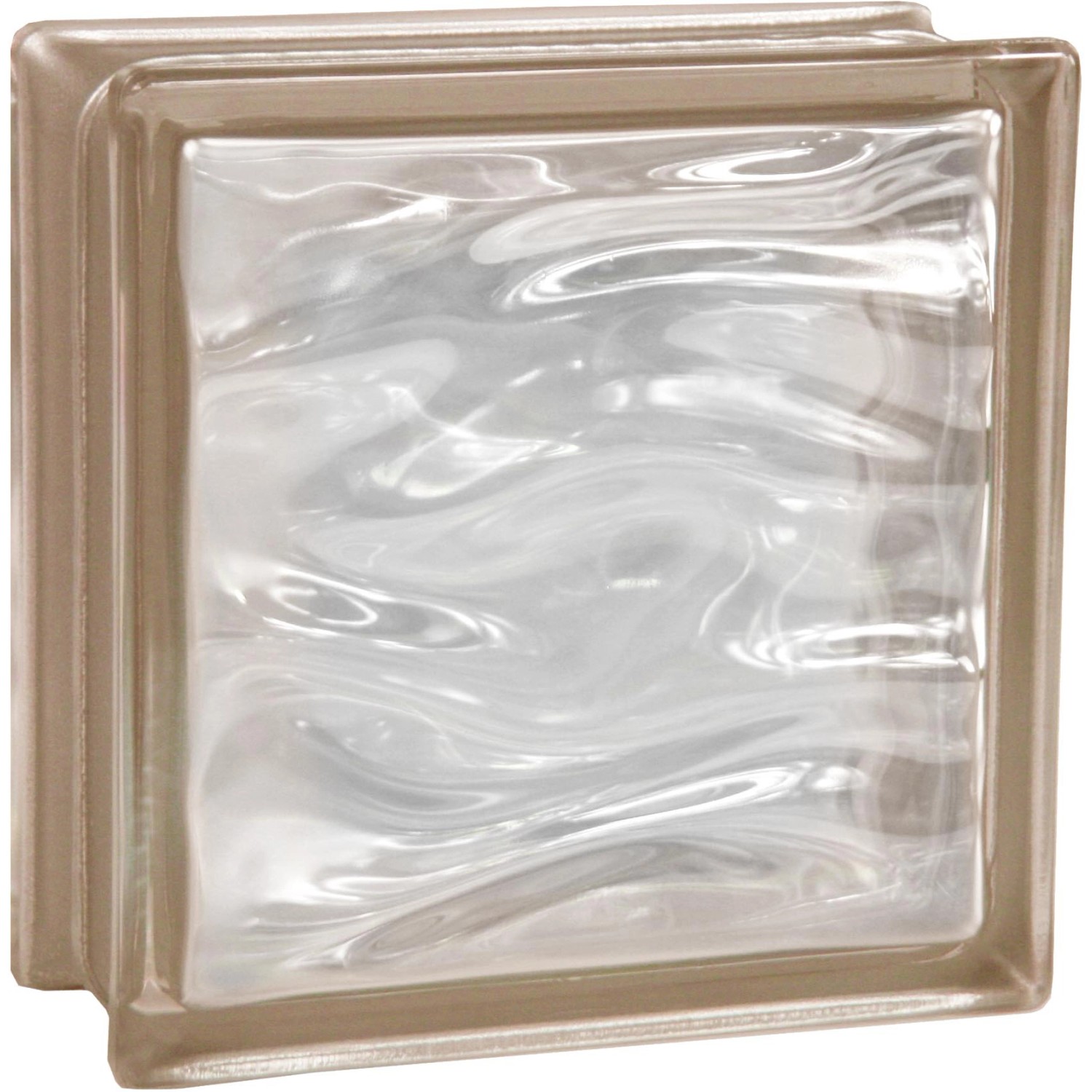 BM Glasstein Aqua Reflex Beige 19 cm x 19 cm  x 8 cm von Fuchs Design