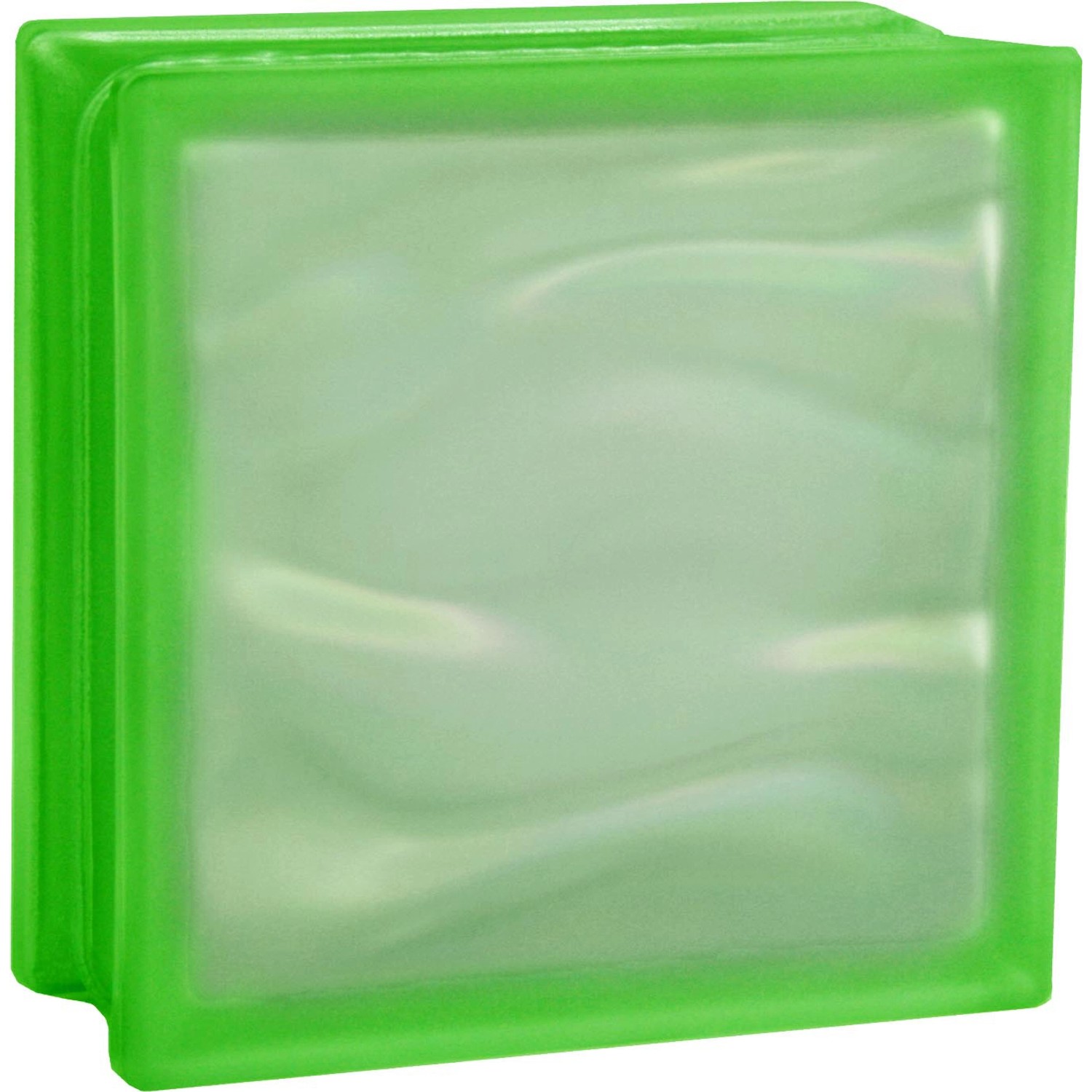 BM Glasstein Aqua Reflex Lime 2-Seitig 19 cm x 19 cm x 8 cm von Fuchs Design