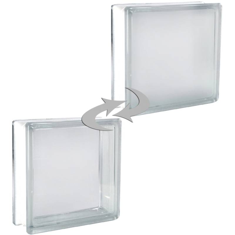 BM Glasstein Vollsicht Weiß 1-Seitig Satiniert 19 cm x 9 cm x 8 cm von Fuchs Design