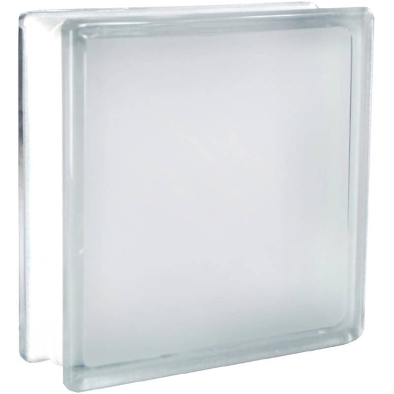 BM Glasstein Vollsicht Weiß 2-Seitig Satiniert 19 cm x 9 cm x 8 cm von Fuchs Design