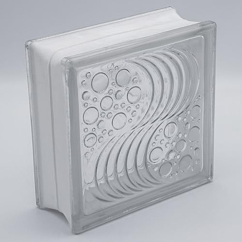 Fuchs Design Glasbausteine Ocean klar, 19x19x8 cm - 6 Stück von Fuchs Design