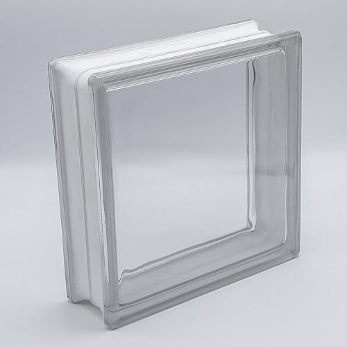Basic Glasbaustein Vollsicht klar glänzend 24x24x8 cm - 4 Stück von Fuchs Design