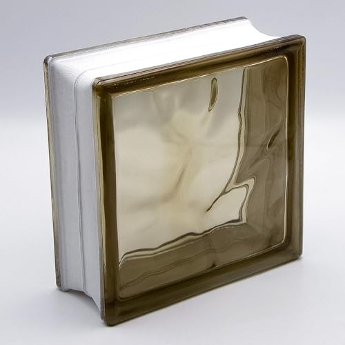 Fuchs Design Glasbausteine Wolke bronze braun, 19x19x8 cm - 6 Stück von Fuchs Design