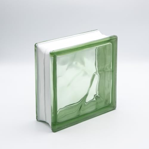 Basic Glasbaustein Wolke grün, 19x19x8 cm - 6 Stück von Fuchs Design