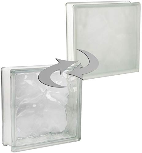 Basic Glasbaustein Wolke klar einseitig satiniert 24x24x8 cm - 4 Stück von Fuchs Design