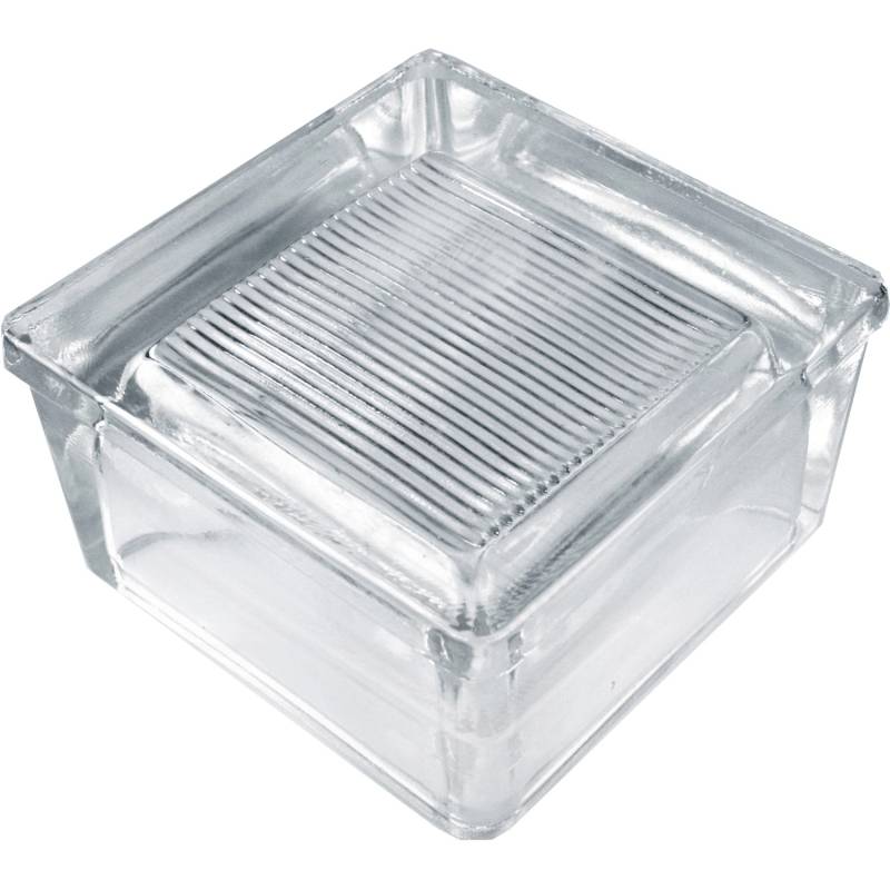 Betonglas Vollsicht Geriffelt 1-Seitig satiniert 15 cm x 15 x 8 cm von Fuchs Design