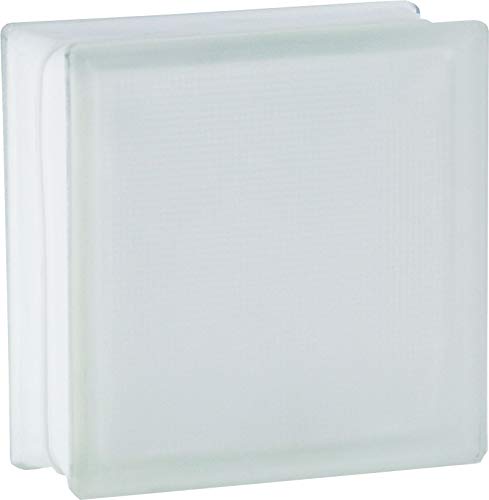 Design Glasbaustein Samba klar zweiseitig satiniert 19 x 19 x 8 cm - 5 Stück von Fuchs Design