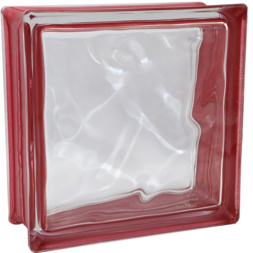 Design Glasbaustein Wolke Reflex rubin rot, 19x19x8 cm - 6 Stück Design Glasbaustein Wolke Reflex rubin rot, 19x19x8 cm - 6 Stück von Fuchs Design