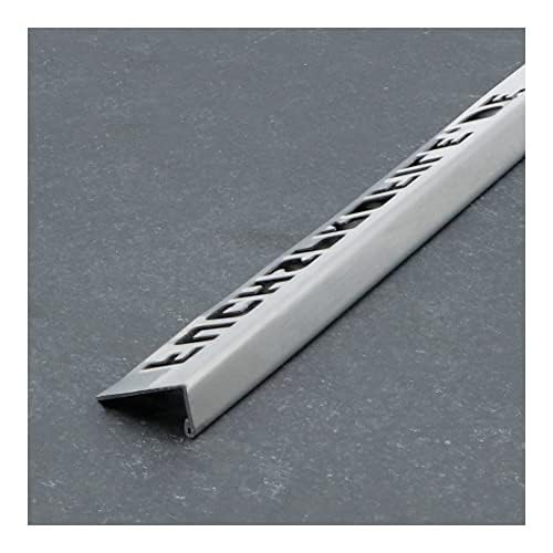 Fliesenschiene Fliesenprofil Winkelprofil Höhe 10mm Premium V4A Edelstahl gebürstet Länge 250cm Edelstahl Schiene Fliesenschienen L Profil Fuchs Design von Fuchs Design