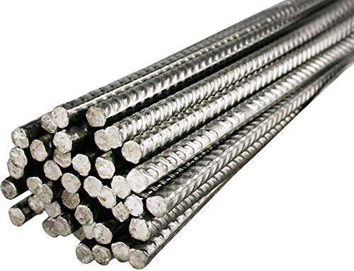 Fuchs Design 10 Stück Moniereisen, Bewehrungsstahl Inoxripp Gerippt 1m Länge 8mm Durchmesser von Fuchs Design