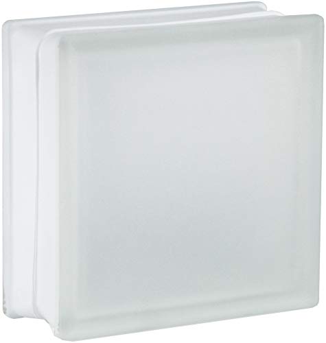 Design Glasbaustein Riva klar zweiseitig satiniert 19 x 19 x 8 cm - 5 Stück von Fuchs Design
