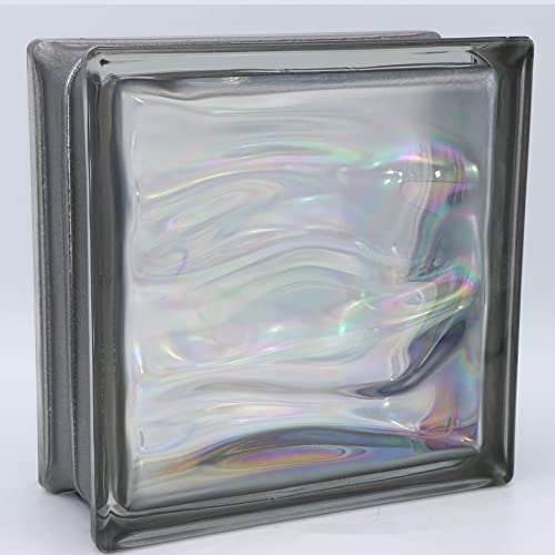 Fuchs Design 6 Stück Glassteine AQUA Perlmutt Anthrazit 19x19x8 cm von Fuchs Design