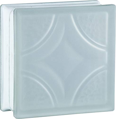 Fuchs Design 6 Stück Glassteine BM Glassteine Rombo SUPER White Glasstein 2-seitig satiniert 19x19x8 cm von Fuchs Design